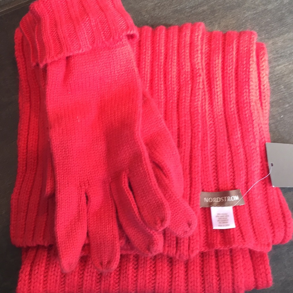 NWT Nordstrom Brand Scarf and Gloves Set